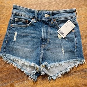 H&M Divided High Waist Jean Shorts - Size 2 US